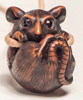 Mouse Netsuke - Wood Mouse - Netsuke Series