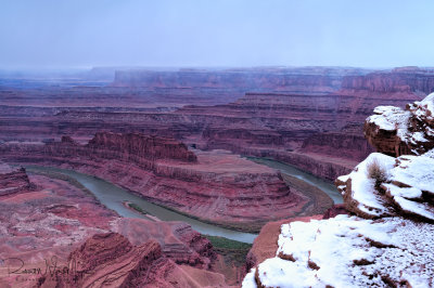 A horseshoe bend in the Colorado River below Dead Horse Point