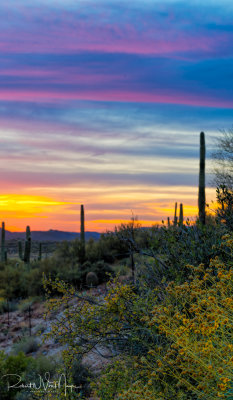 Sunset near Superior, AZ