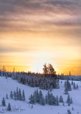 Winter Sunrise Above Bunsen Peak