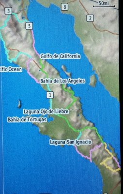 2017 Baja Route from GPX file