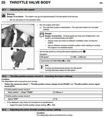 KTM (350EXCF) TPS Adjustment