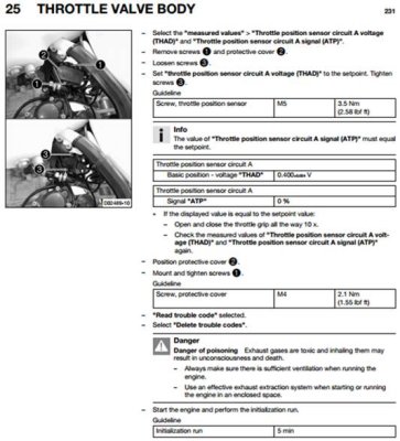 KTM 2017 TPS Adjustment Part 2