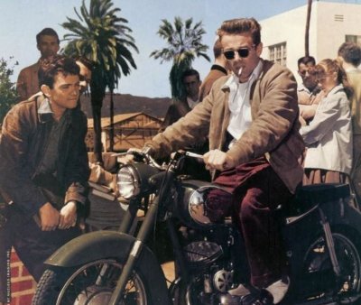 Puch SGS Twingle with James Dean on Set