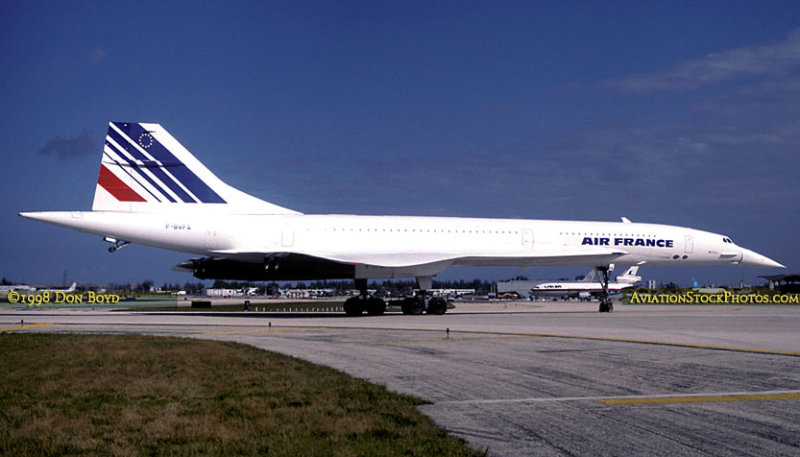 1998 - Air France Concorde F-BVFA (c/n 205) at MIA aviation airline photo