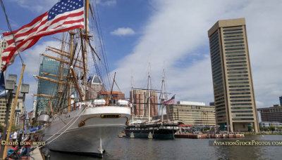 September 2016 - the Coast Guard Cutter EAGLE (WIX-327) docked at Harborplace, Baltimore