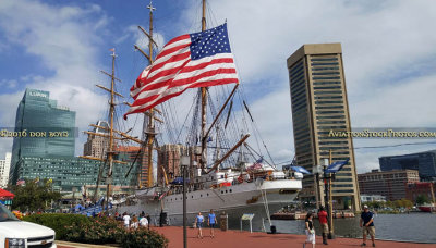 September 2016 - the Coast Guard Cutter EAGLE (WIX-327) docked at Harborplace, Baltimore