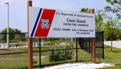 March 2014 - the entrance sign to Coast Guard Station Ft. Lauderdale