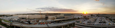 January 2017 - panorama photo of the south side of Ft. Lauderdale/Hollywood International Airport at sunset