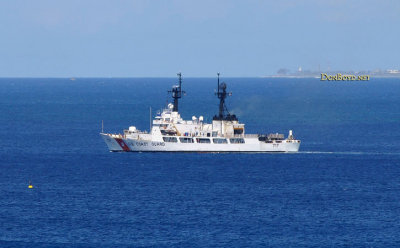 August 2010 - U. S. Coast Guard Cutter MELLON (WHEC-717) going out on patrol from CG Base Sand Island, Honolulu