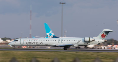 CRJ-900 of Air Canada Express taking off from LGA, Dec 2012