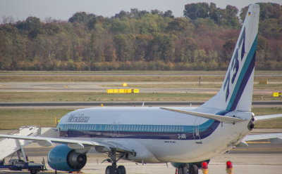 German registered B-737-800 with Meridiana title at MXp