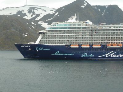 Our company while in Honningsvag was a big German ship (Mein Schiff)