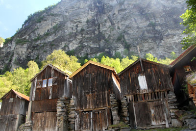 I explored Geiranger by the pier. These old buildings by the campground caught my eye. 