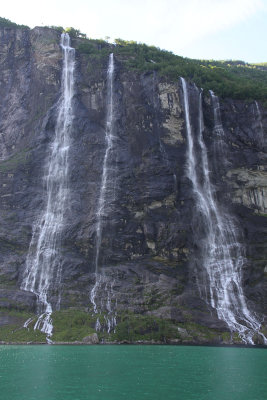 Seven Sisters waterfall came about 20 minutes after departing Geiranger