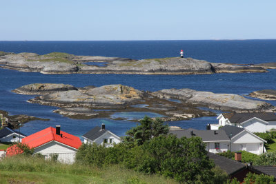 Lighthouse & dreaded waters of coastline of Hustadvika. Gorgeous land to get there.