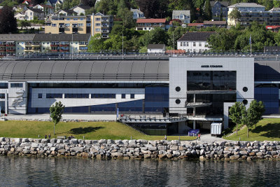 We docked in Molde near the square Aker Stadium, which seats many more people than the population of Molde