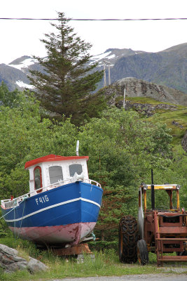  Boat and tractor: The small community of Sund was an interesting mix of things 