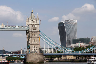 Tower Bridge & Walkie Talkie from the Clipper