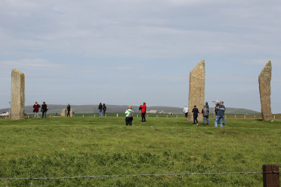 We stopped briefly to view the nearby site of the Standing Stones of Stenness (larger stones).