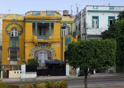 Beautiful yellow & turquoise building