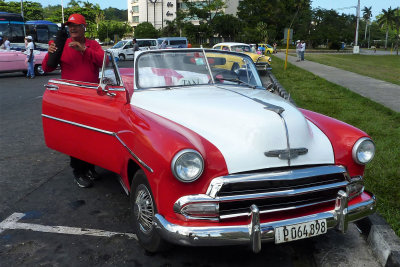 Red & white convertible