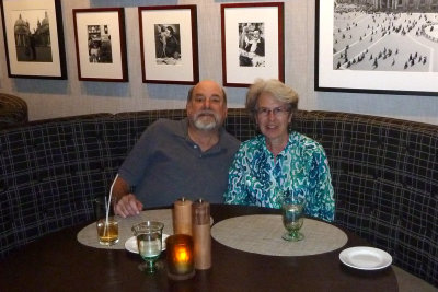 Ruth & Howard were happy to see a familiar face (maitre d) at Manfredi's.  He gave us a nice table. 