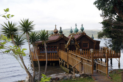 I walked down the road to find this enchanting dacha on Tomales Bay