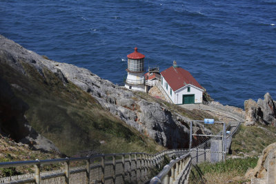 The lighthouse had just closed due to high winds and the long walk down to get to it.  I took photos from the fence. 