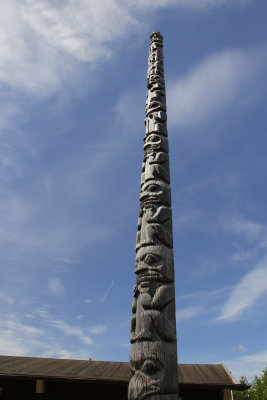 Plaque says this is Eagle on Decayed Pole totem