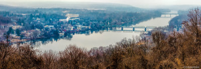 New Hope PA As Seen From Goat Hill Overlook NJ