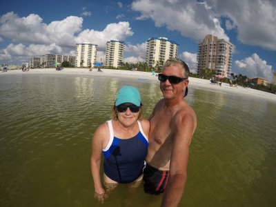 GoPro shot of the beach and our condo
