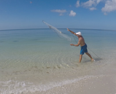 Linie casting for bait fish