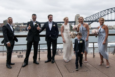 171015 70 --having fun with bride, making best of weather in Sydney.
