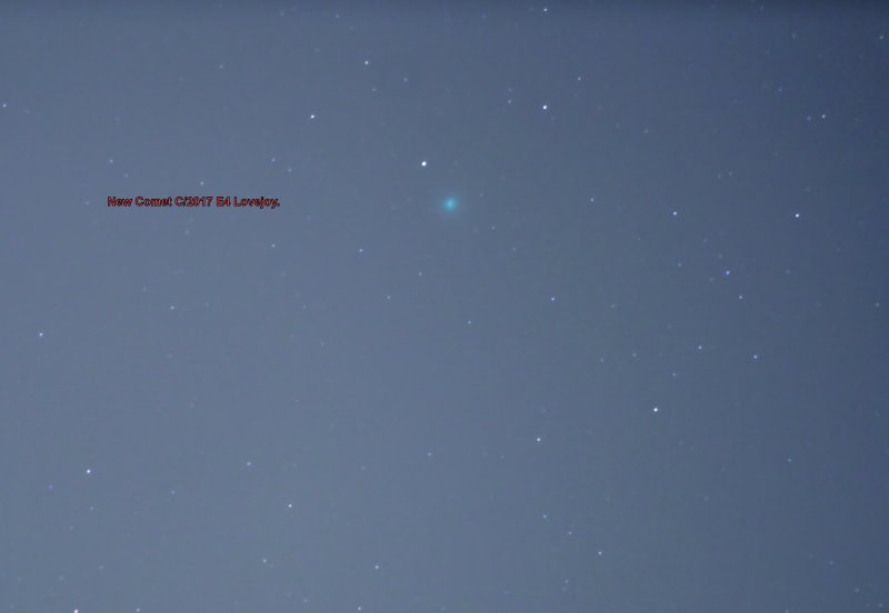 New Comet C2017 E4 Lovejoy 4-2-17-Mag 7.0-7.5