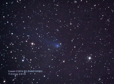 Comet C2016 R2 PANSTARRS 2-8-18.