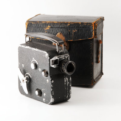 01 Vintage Pathescope H 9.5mm Movie Cine Camera with Pathescope Case.jpg