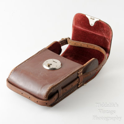 03 Vintage Brown Leather Case for Folding Camera - Hand Sewn Made in England.jpg