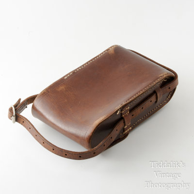 02 Vintage Brown Leather Case for Folding Camera - Hand Sewn Made in England.jpg