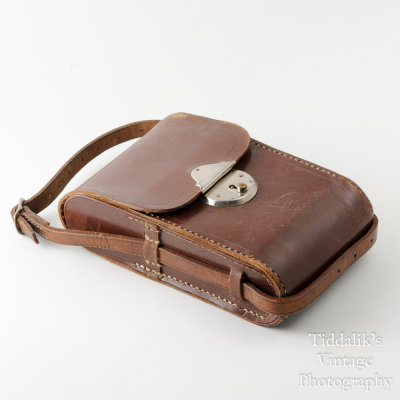 01 Vintage Brown Leather Case for Folding Camera - Hand Sewn Made in England.jpg
