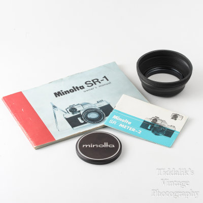 11 Minolta SR-1 SLR Camera with Rokkor 55mm f1.8 PF Lens + Extras VGC.jpg