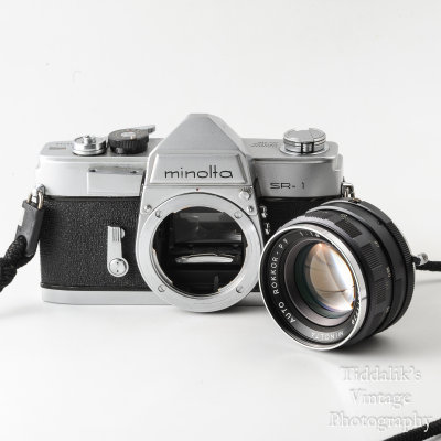 07 Minolta SR-1 SLR Camera with Rokkor 55mm f1.8 PF Lens + Extras VGC.jpg