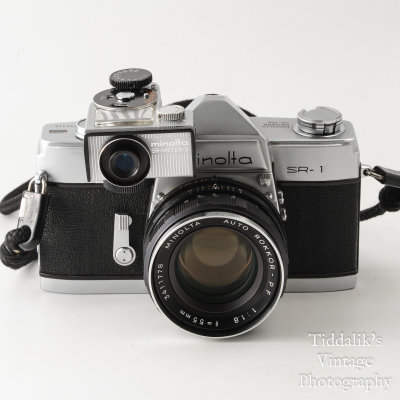 01 Minolta SR-1 SLR Camera with Rokkor 55mm f1.8 PF Lens + Extras VGC.jpg