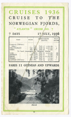 Steamer Atlantis at Spitzbergen Colour Postcard Royal Mail Lines + 1936 Advert 003.jpg