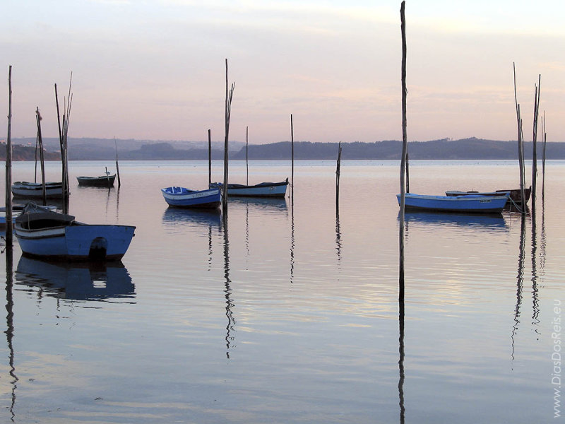 A Lagoa de bidos <br>em 7 de abril de 2002