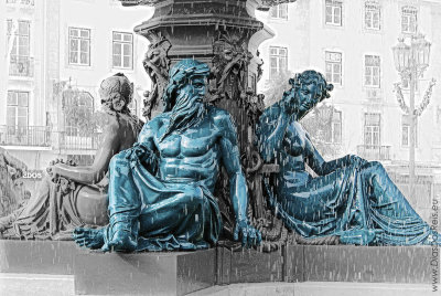 Lisbon Statuary - Rossio Fountain