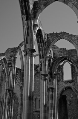 Lisbon, Portugal-- Convento and Museu Archeológico do Carmo--Studies in Black and White