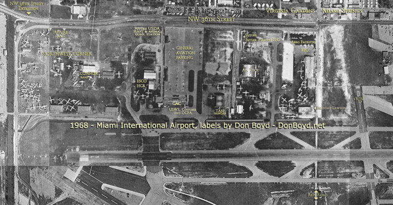 1968 - Miami International Airports Northwest Corner and eastward to runway 17/35