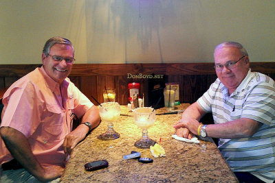 March 2012 - Bill Mauter and Don Boyd after lunch and rum runners at Cheddar's in Clearwater