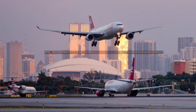 2017 MIA Ramp Tour - Swiss Airbus A330-343 HB-JHB on approach to runway 27 at MIA